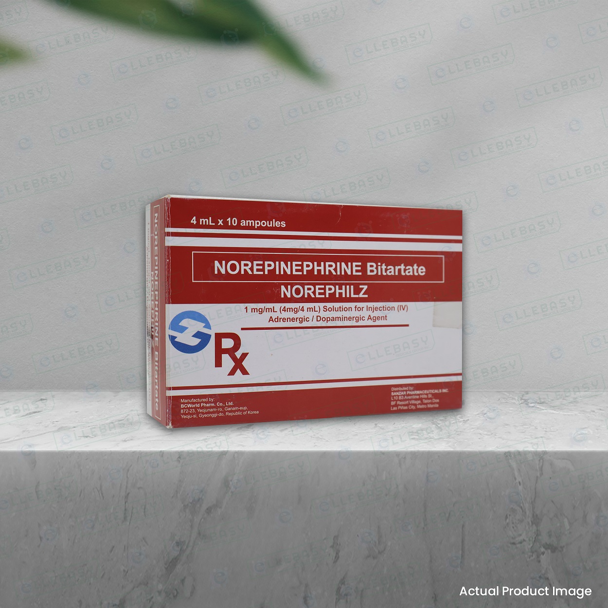 NOREPINEPHRINE AS BITARTATE <br> Norephilz 4MG