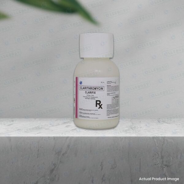 CLARIFIX 125 BOTTLE.68e71fa575ea48.70777925 CLARITHOMYCIN <br> Clarifix 125MG